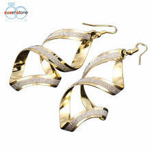 Load image into Gallery viewer, SUSENSTONE 1Pair Women Alloy Matte Dangle Earings Eardrop Jewelry