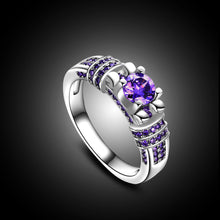 Load image into Gallery viewer, Women Fashion Jewelry Silver Purple Zircon Wedding Ring Size 10