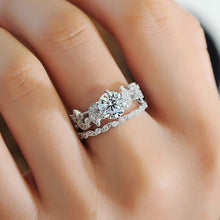 Load image into Gallery viewer, Unique Leaf Design For Women Jewelry White Diamond Wedding Engagement Ring Set