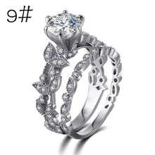 Load image into Gallery viewer, Unique Leaf Design For Women Jewelry White Diamond Wedding Engagement Ring Set