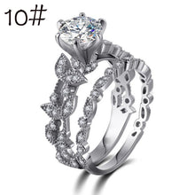 Load image into Gallery viewer, Unique Leaf Design For Women Jewelry White Diamond Wedding Engagement Ring Set