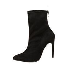 Load image into Gallery viewer, Fashion Autumn Women Shoes Party Suede Shoes Girls Sexy Thin Heels Zipper Boots