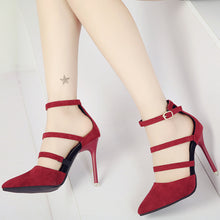 Load image into Gallery viewer, Fashion Women Ladies Sandals Ankle High Heels Block Party Open Toe Shoes