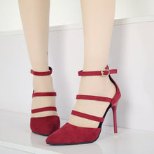 Load image into Gallery viewer, Fashion Women Ladies Sandals Ankle High Heels Block Party Open Toe Shoes