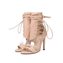 Load image into Gallery viewer, Sexy Women gladiator Rome Sandals Belt strap buckle High Heels Party shoes